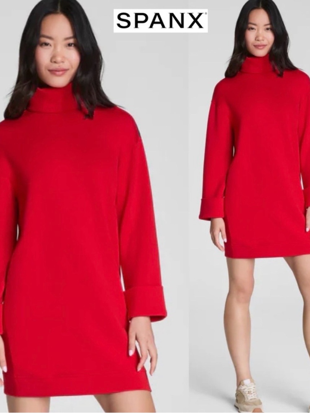 SPANX Air Essentials Red Turtleneck Dress, NWT, Medium